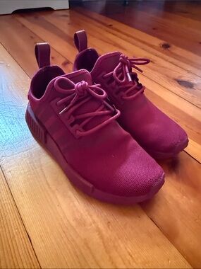 Burgundy Adidas NMDs
